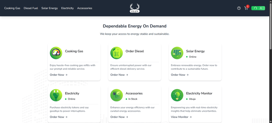 DEER Nigeria — Energy On-Demand Platform